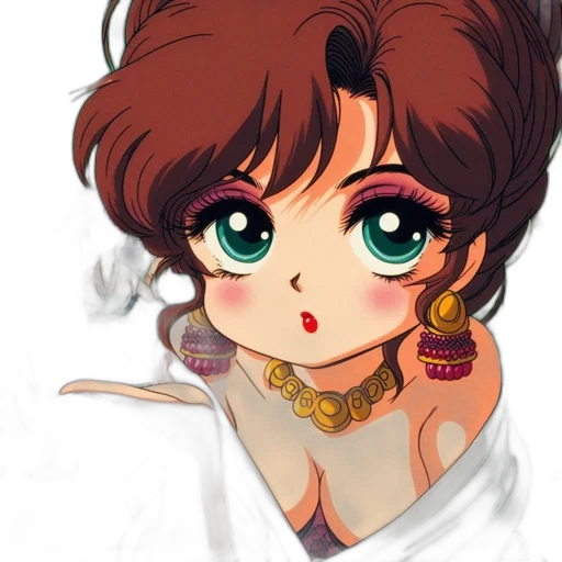 jewelry, anime, fantasy art, cartoon, pixel art, anime-style, illustration, girl transparent PNG cut-out