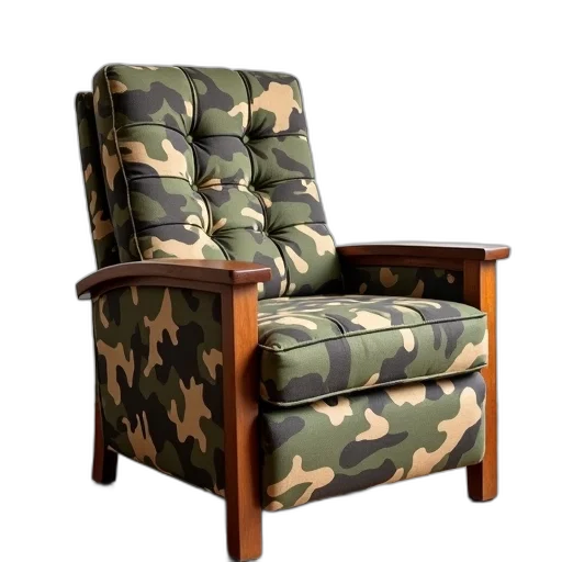 furniture, jacket, weapon, crown, 3d render, photorealistic, concept art, recliner transparent PNG cut-out