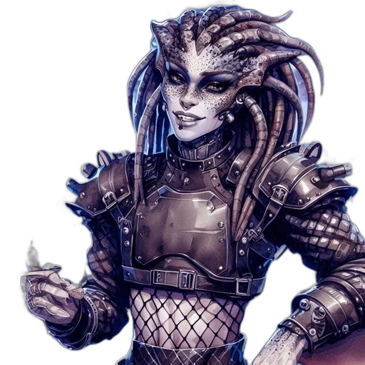 dragon, fantasy art, concept art, comic book art, cyberpunk, outer space, figure, donning transparent PNG cut-out