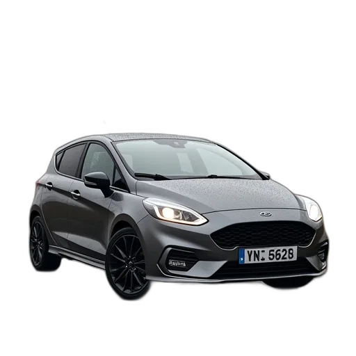 car, 3d render, grey, ford, fiesta transparent PNG cut-out