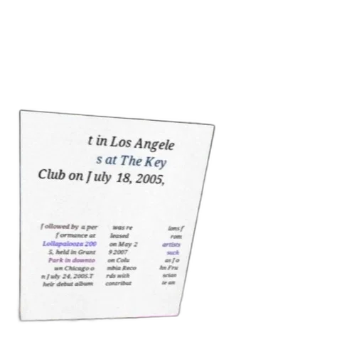 3d render, poster, performance, lollapalooza, 200, held, grant, park transparent PNG cut-out