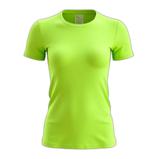 dress, 3d render, neon, green, t-shirt, graphic, logo, chest transparent PNG cut-out