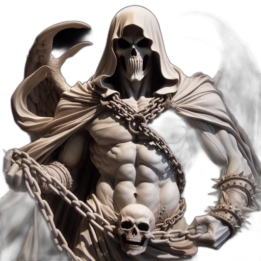 mask, fantasy art, comic book art, concept art, photorealistic, monochrome, dark, hooded transparent PNG cut-out