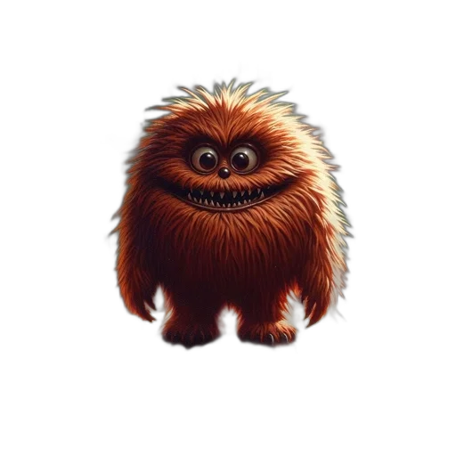 creature, animal, hair, staff, concept art, 3d render, photorealistic, pixel art transparent PNG cut-out
