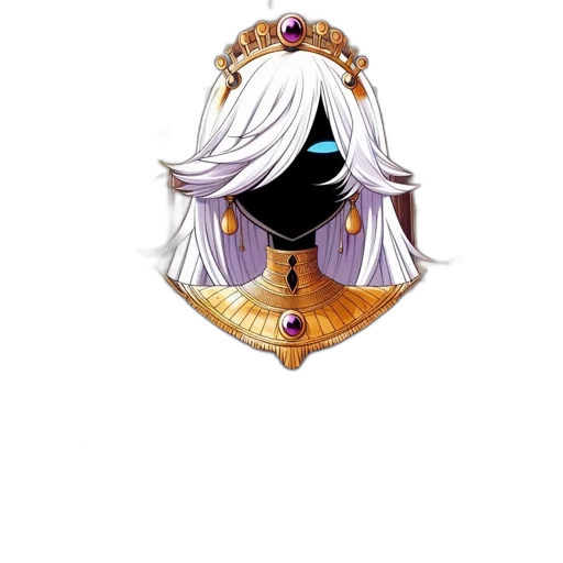crown, mask, jewelry, face, anime, fantasy art, concept art, pixel art transparent PNG cut-out