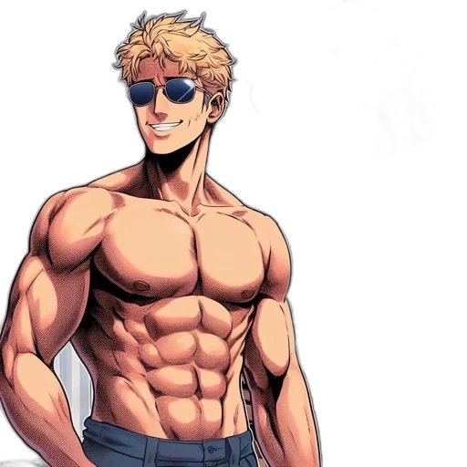 comic book art, cartoon, concept art, anime, animated, character, blond, hair transparent PNG cut-out