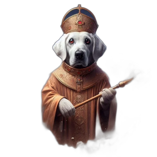staff, animal, sword, crown, fantasy art, concept art, photorealistic, pixel art transparent PNG cut-out