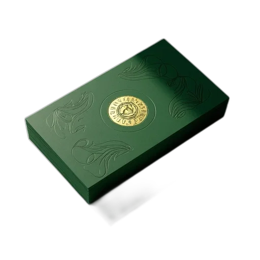 jewelry, green, gold, business, card, circular, logo, center transparent PNG cut-out
