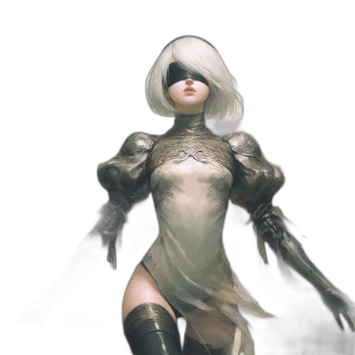 robot, mask, dress, creature, concept art, fantasy art, 3d render, comic book art transparent PNG cut-out