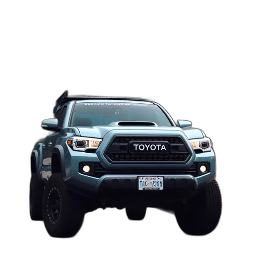 car, 3d render, photorealistic, blue, toyota, truck, distinctive, design transparent PNG cut-out