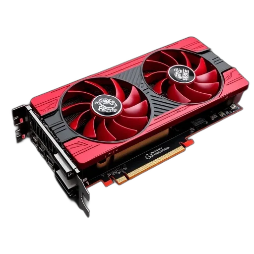 3d render, red, asus, geforce, tiger, 7100, gaming, graphics transparent PNG cut-out
