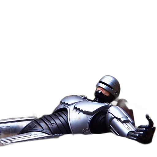 robot, staff, sword, weapon, 3d render, concept art, photorealistic, outer space transparent PNG cut-out
