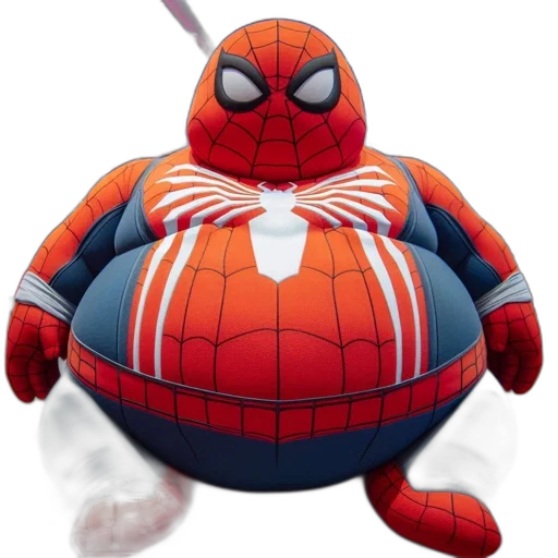 creature, animal, 3d render, concept art, comic book art, oversized, plush, spider-man transparent PNG cut-out