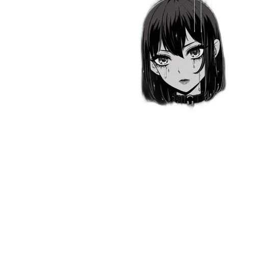 face, hair, creature, mask, anime, pixel art, cartoon, concept art transparent PNG cut-out