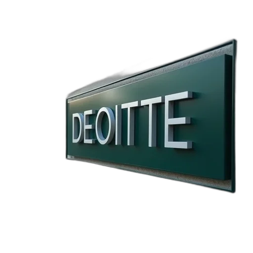 deloitte, sign, wall, outside transparent PNG cut-out
