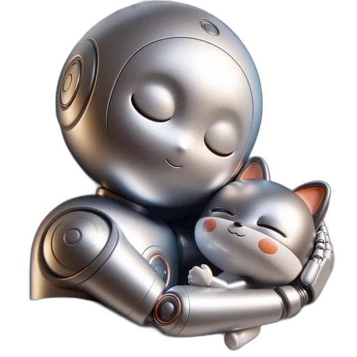 robot, concept art, 3d render, photorealistic, fantasy art, outer space, two, robots transparent PNG cut-out