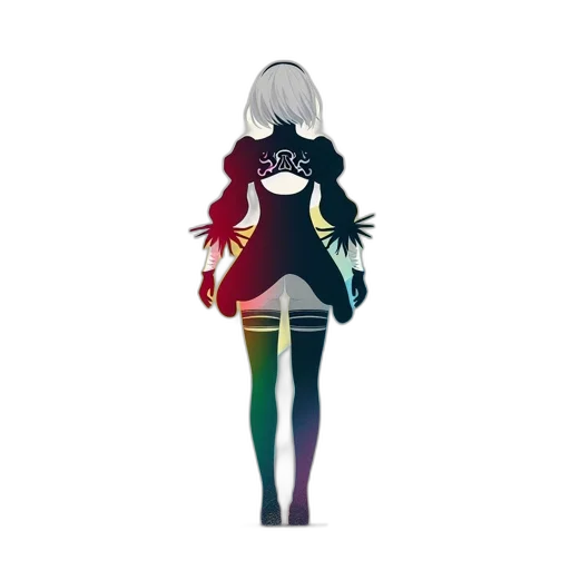 dress, jacket, staff, hair, pixel art, anime, concept art, fantasy art transparent PNG cut-out