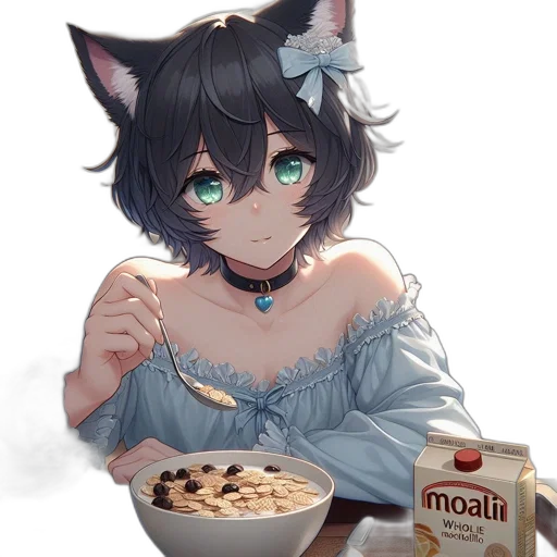 food, animal, dress, anime, pixel art, oil painting, fantasy art, monochrome transparent PNG cut-out