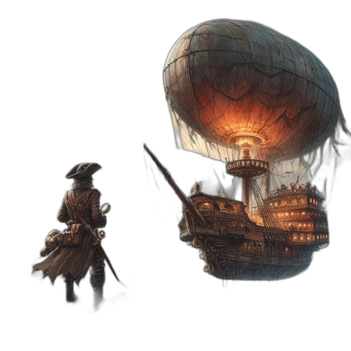 hat, weapon, mask, concept art, fantasy art, pixel art, 3d render, fog transparent PNG cut-out