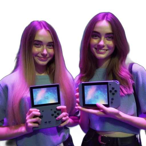 hair, robot, face, creature, pixel art, vaporwave, 3d render, concept art transparent PNG cut-out