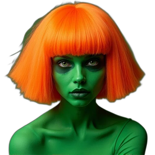 hair, mask, face, creature, concept art, photorealistic, fantasy art, comic book art transparent PNG cut-out