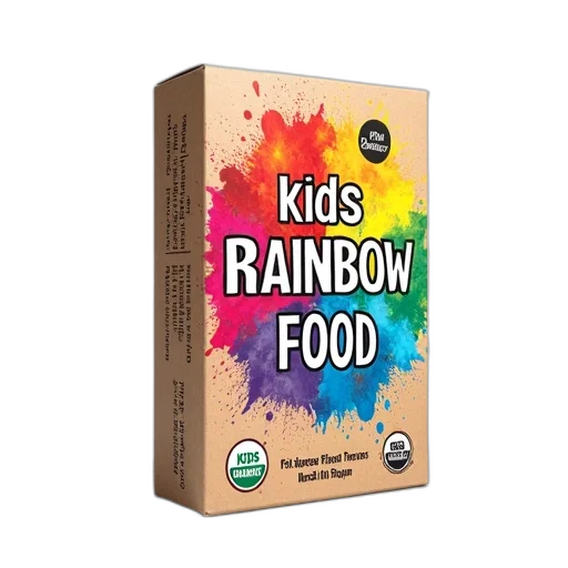 food, colorful, box, kids, rainbow, vibrant, multicolored, paint transparent PNG cut-out