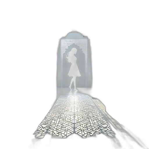 dress, jewelry, umbrella, crown, concept art, 3d render, pixel art, fantasy art transparent PNG cut-out