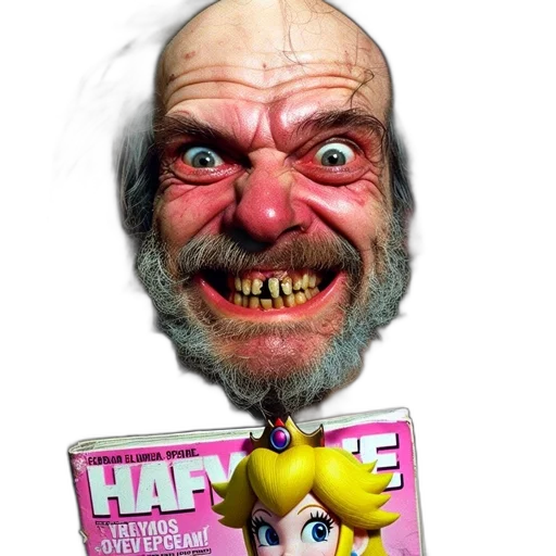 mask, face, creature, weapon, concept art, 3d render, comic book art, cartoon transparent PNG cut-out