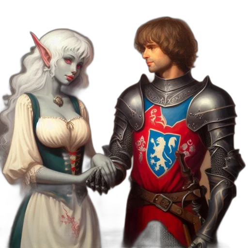sword, fantasy art, concept art, pixel art, comic book art, fire, two, characters transparent PNG cut-out