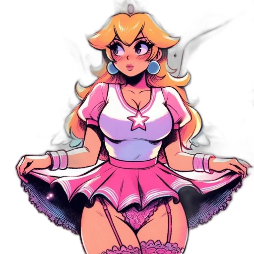 dress, staff, concept art, pixel art, anime, cartoon, pastel, neon transparent PNG cut-out