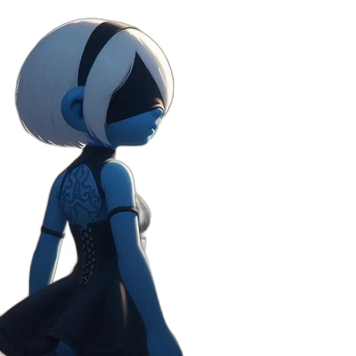 robot, dress, mask, face, concept art, 3d render, anime, comic book art transparent PNG cut-out