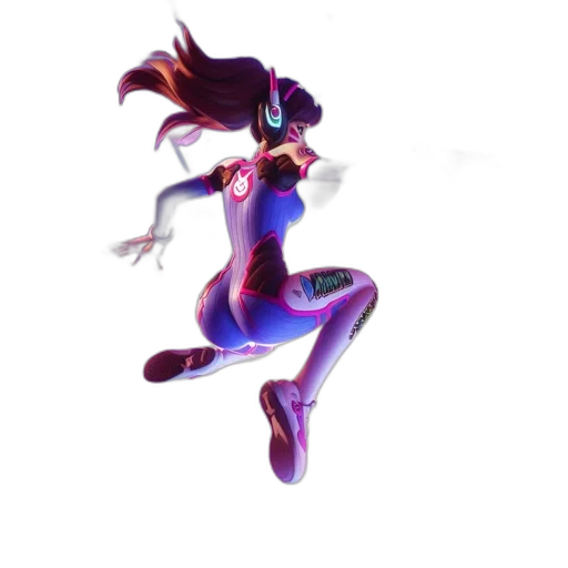 robot, hair, creature, animal, concept art, 3d render, pixel art, vaporwave transparent PNG cut-out