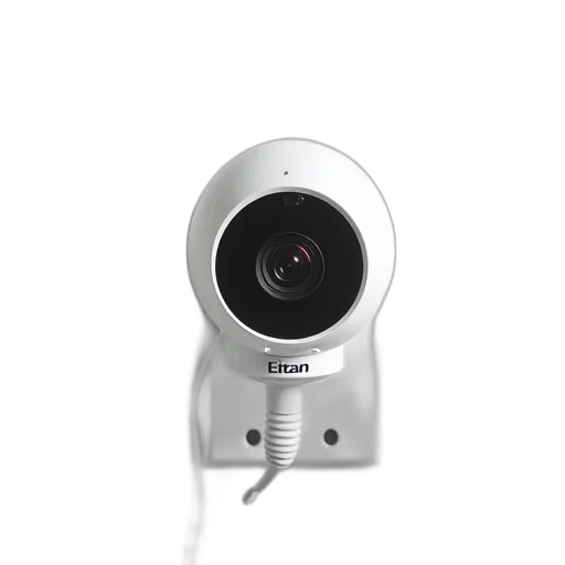 robot, white, security, camera, black, lens, red, led transparent PNG cut-out