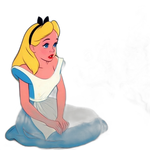 dress, crown, face, cartoon, concept art, 3d render, photorealistic, fog transparent PNG cut-out