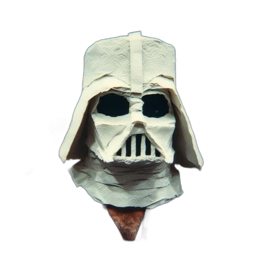 mask, staff, face, hat, 3d render, concept art, photorealistic, person transparent PNG cut-out