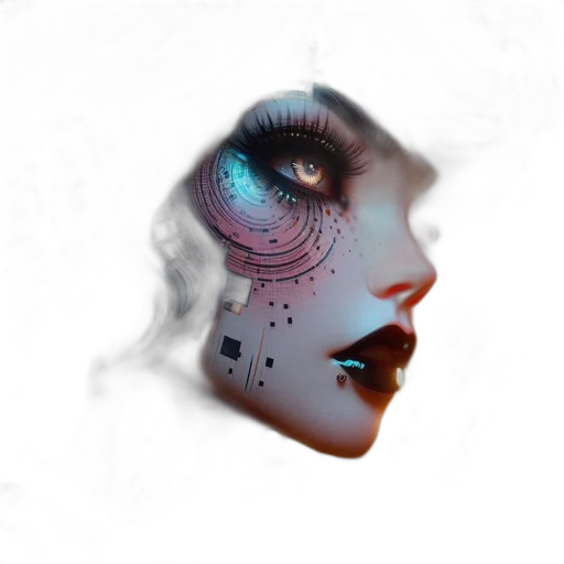 mask, face, robot, jewelry, fantasy art, concept art, photorealistic, cyberpunk transparent PNG cut-out
