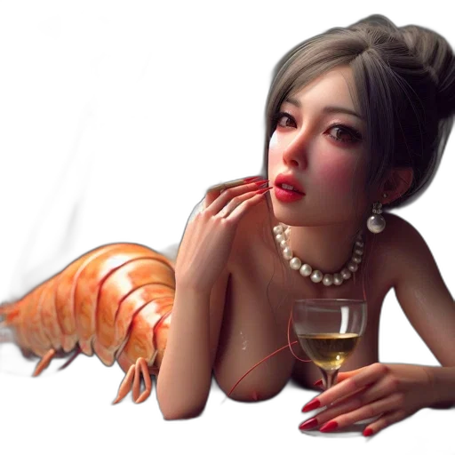 creature, food, jewelry, animal, concept art, 3d render, fantasy art, photorealistic transparent PNG cut-out
