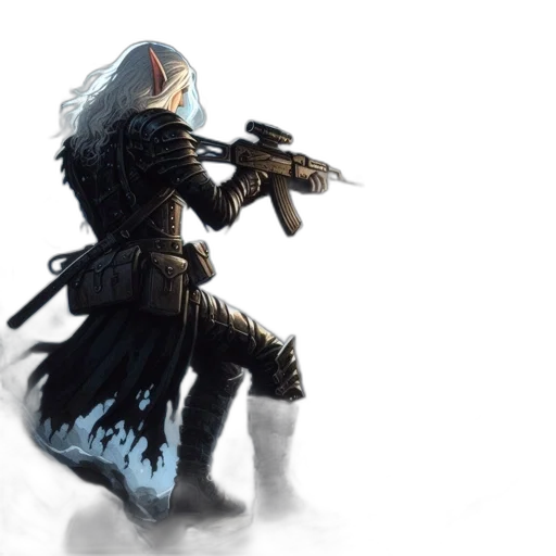 weapon, sword, concept art, fantasy art, comic book art, pixel art, snow, blue transparent PNG cut-out