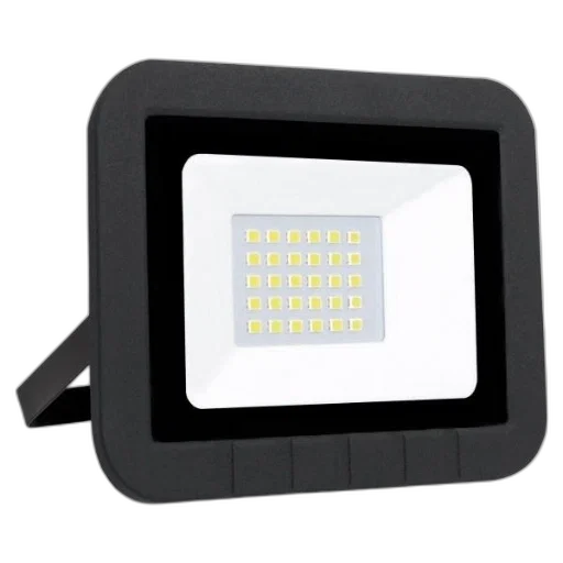 black, rectangular, led, floodlight, white, panel, center, containing transparent PNG cut-out
