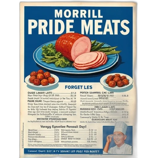 food, vintage, advertisement, featuring, blue, white, color, scheme transparent PNG cut-out