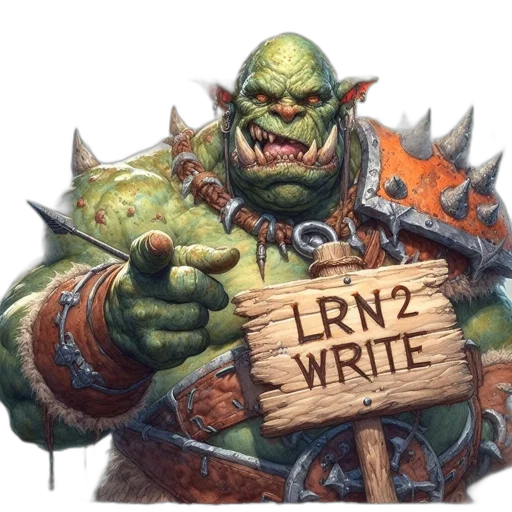 concept art, fantasy art, photorealistic, anthropomorphic, orc, figure, sharp, features transparent PNG cut-out
