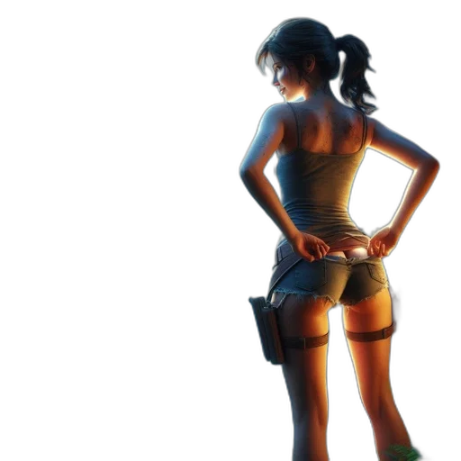dress, concept art, 3d render, photorealistic, pixel art, female, character, stands transparent PNG cut-out