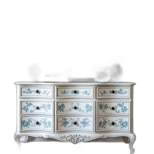 furniture, jewelry, crown, photorealistic, 3d render, vintage, dresser, white transparent PNG cut-out