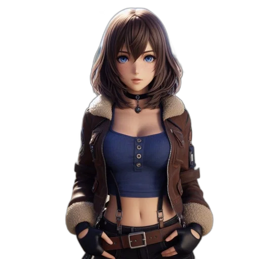 jacket, staff, weapon, concept art, fantasy art, 3d render, pixel art, dark transparent PNG cut-out