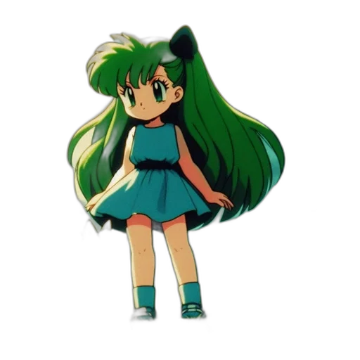 dress, hair, staff, weapon, pixel art, anime, 3d render, concept art transparent PNG cut-out