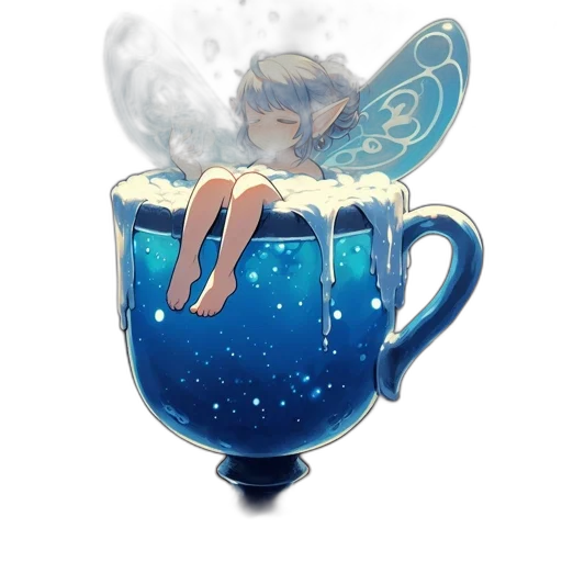 staff, dragon, fantasy art, concept art, pixel art, watercolor, underwater, blue transparent PNG cut-out