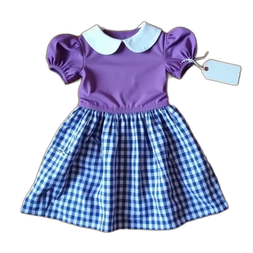 dress, 3d render, photorealistic, blue, monochrome, pastel, purple, white transparent PNG cut-out
