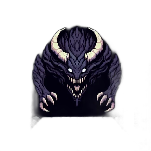dragon, creature, mask, animal, concept art, fantasy art, pixel art, 3d render transparent PNG cut-out