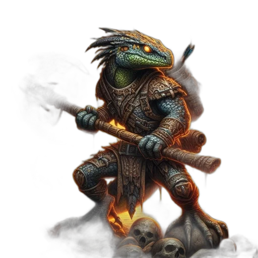 dragon, staff, creature, fantasy art, concept art, photorealistic, 3d render, earth tones transparent PNG cut-out