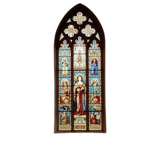 beautiful, window, located, church, top, steep, hill transparent PNG cut-out